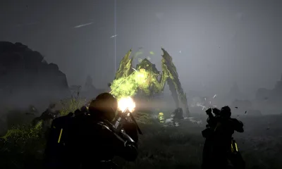 Players battle giant creature in PvE PC game