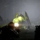 Players battle giant creature in PvE PC game
